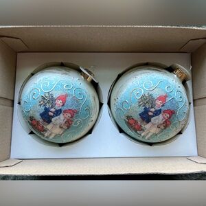 Festive Blue Christmas Ornaments Set